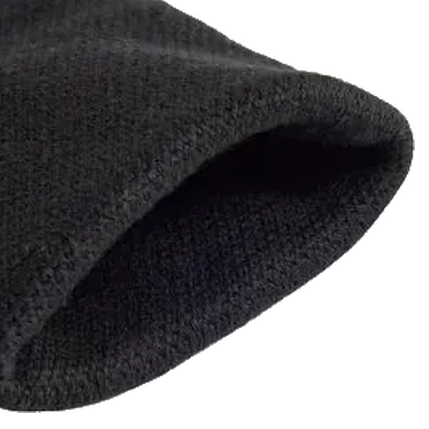 Adidas Large Tennis Wristband in black, close-up of the opening and fabric texture