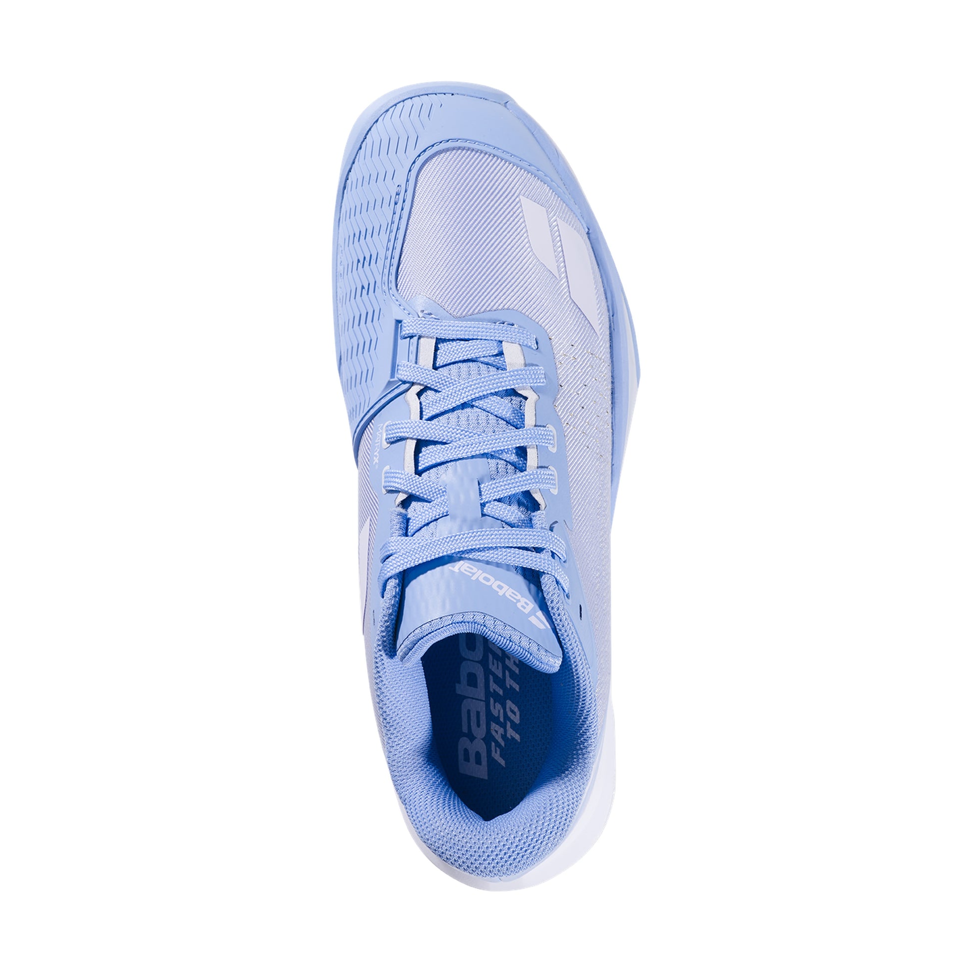 Babolat Jet Mach 4 All Court Padel Shoes, top-down view of Matryx upper