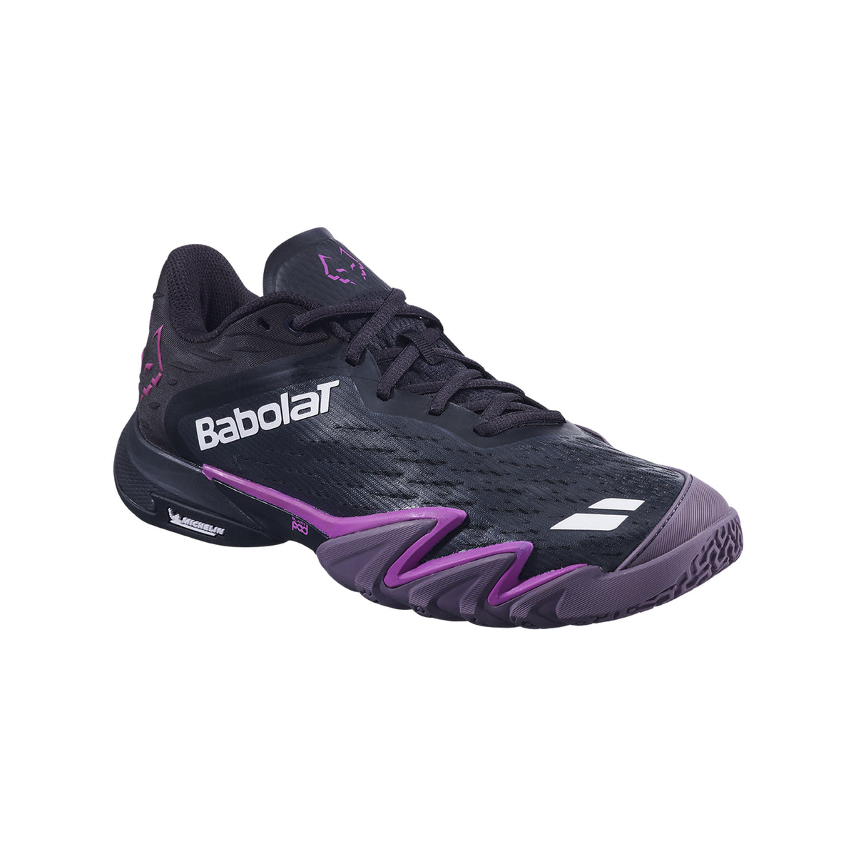 Babolat Jet Premura 3 Lebron Padel Shoes Men - Black/Plum - Front three-quarter