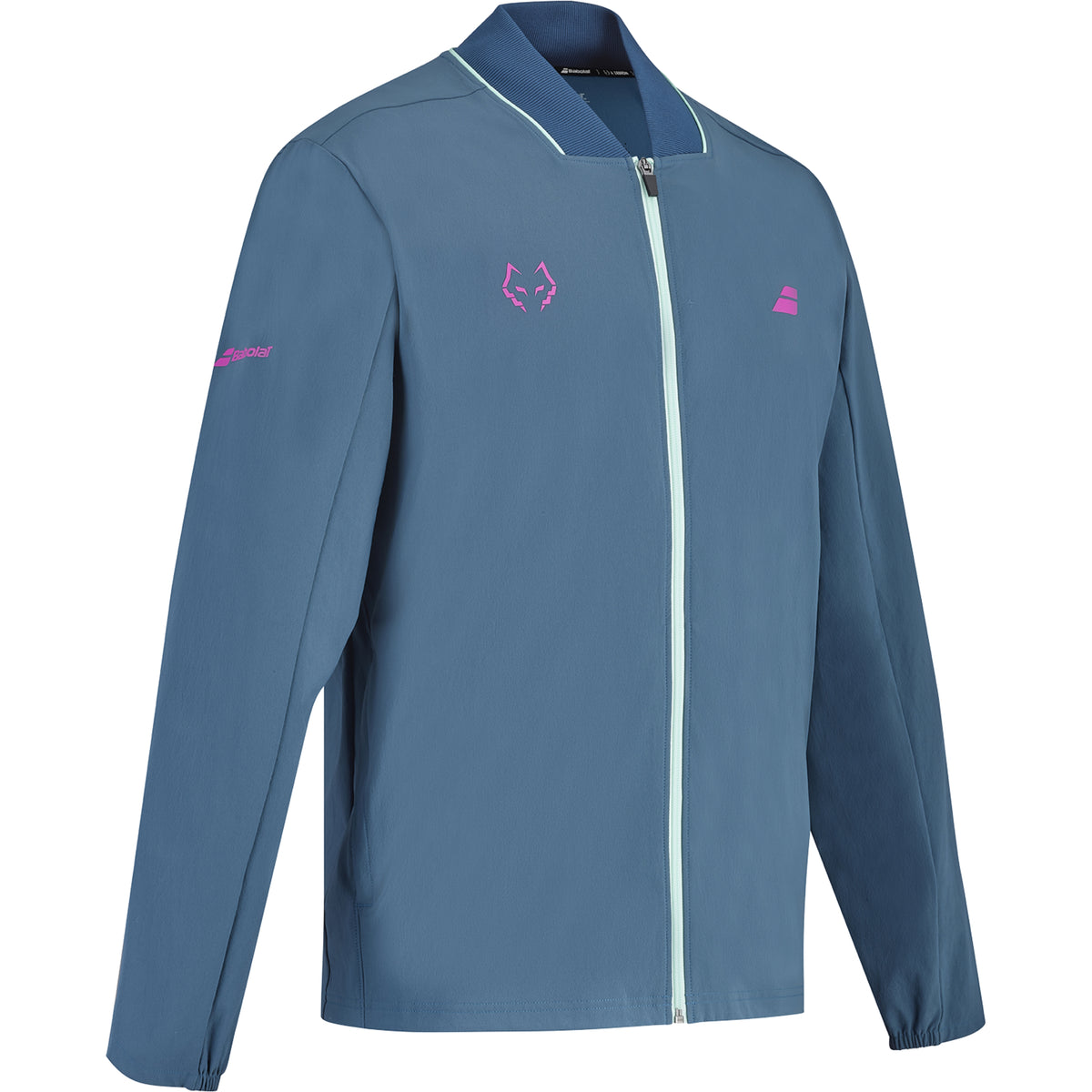 Babolat Lebron Tech Padel jacket, three-quarter right view in Legion Blue