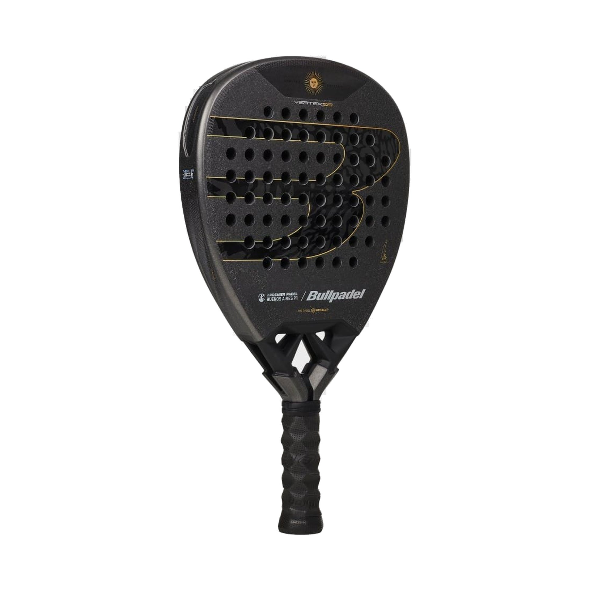 Bullpadel Vertex 05 Argentina LTD 26 Padel racket, back three-quarter angle, diamond head