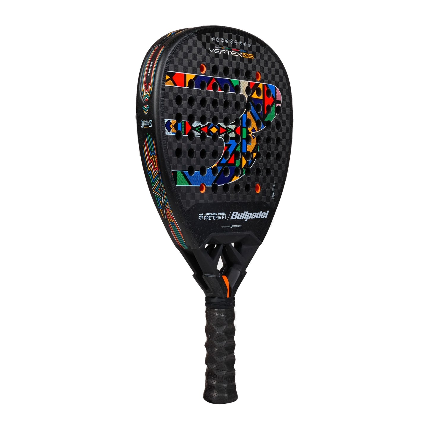 Bullpadel Vertex 05 Pretoria LTD Padel Racket, three-quarter back angle view