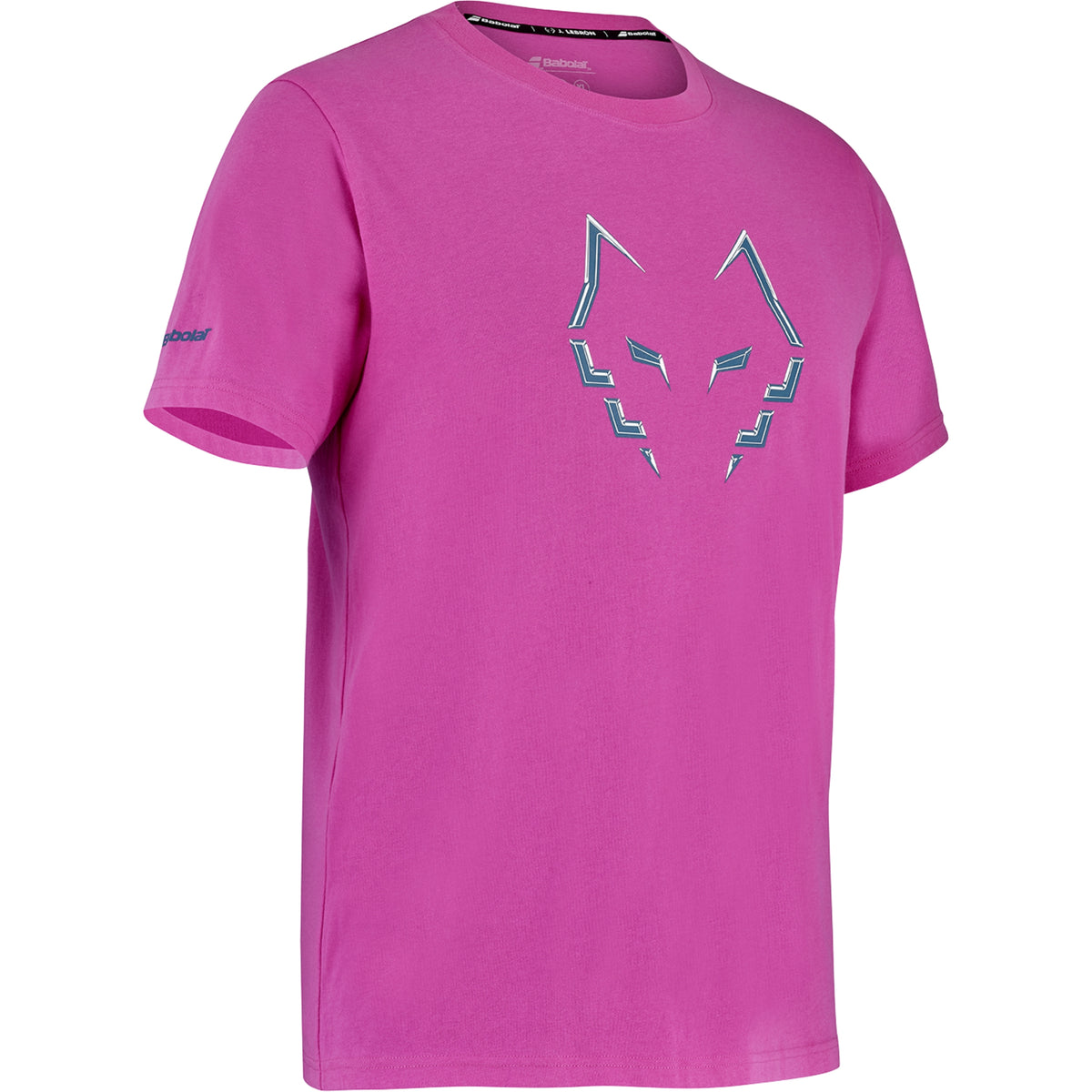 Babolat Lebron Cotton T-Shirt Men - Raspberry - Three-quarter front