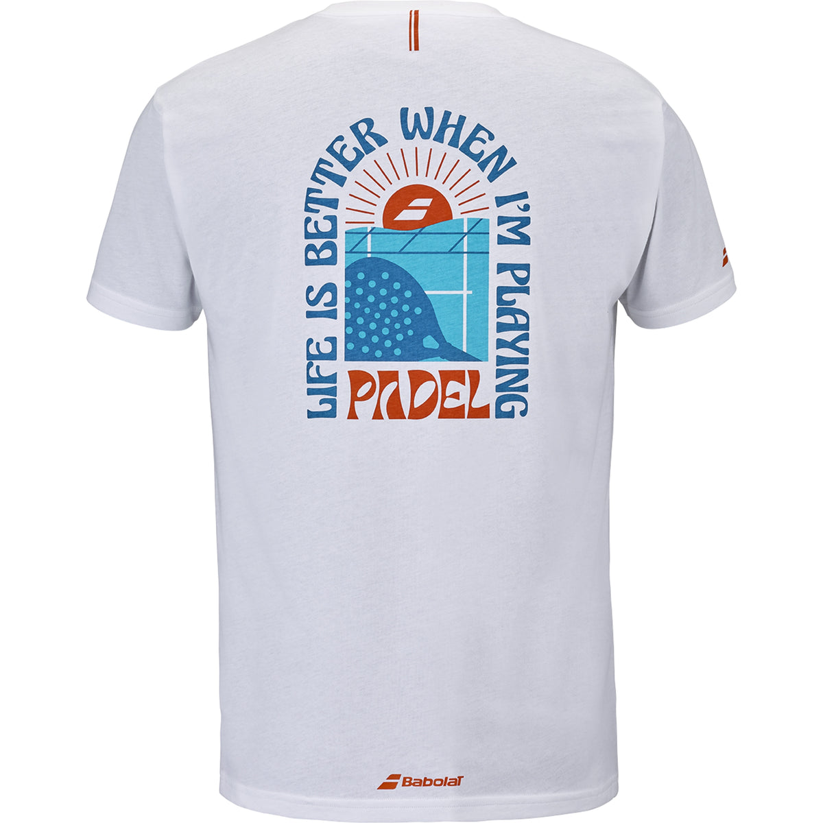 Babolat Perf Cotton T-Shirt Men - White - Back