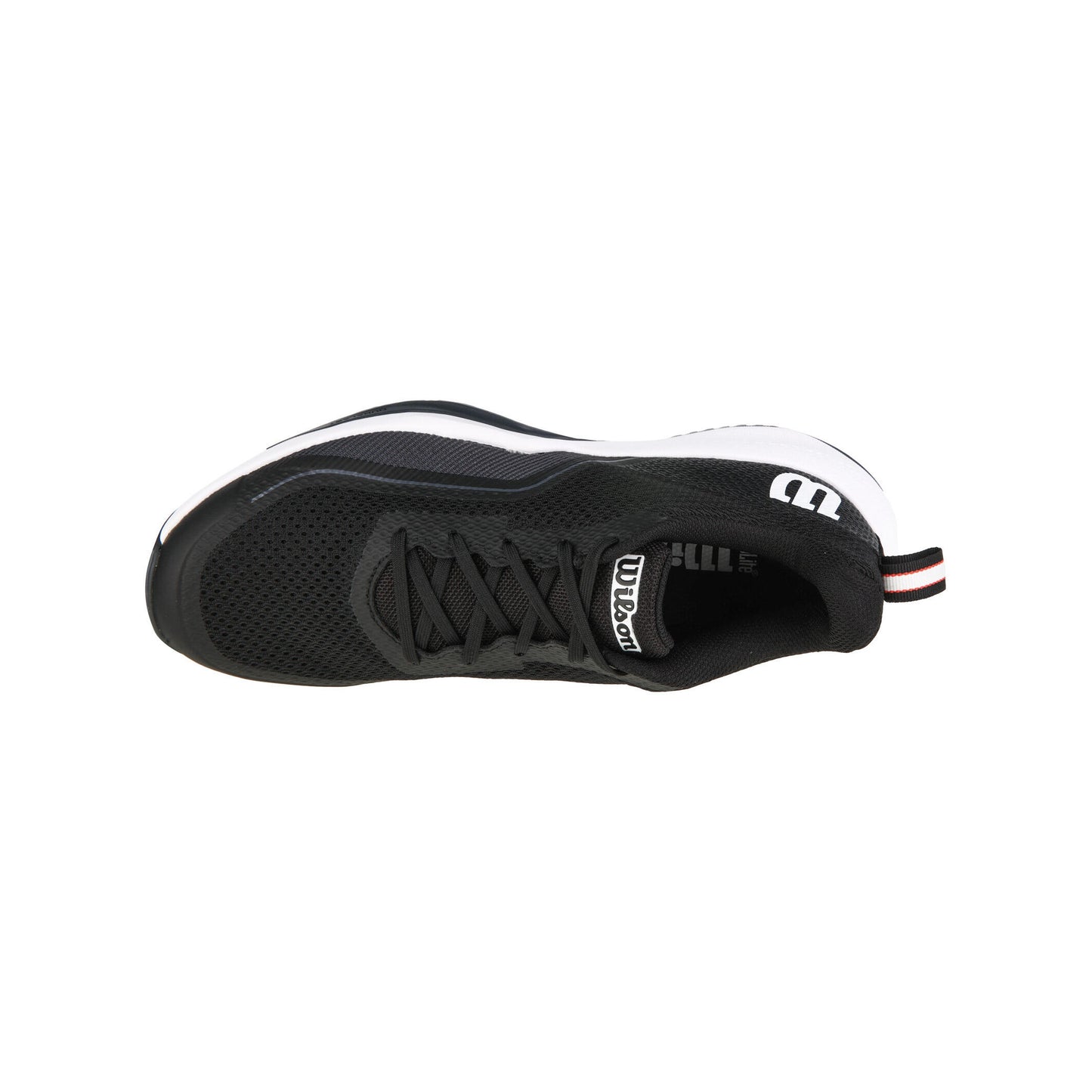 Wilson Rush Pro Lite Padel shoes, top-down view of lacing and mesh upper