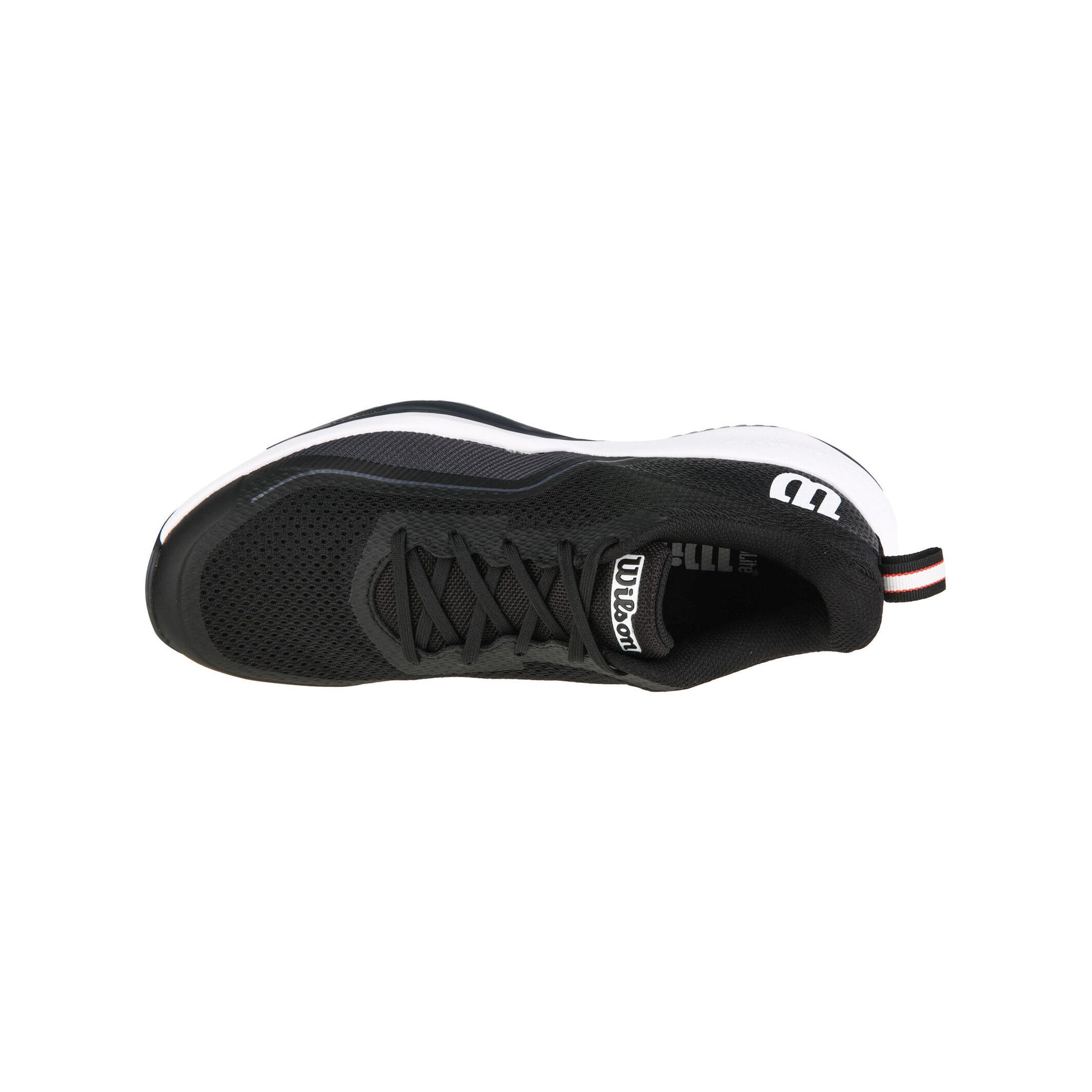 Wilson Rush Pro Lite Padel shoes, top-down view of lacing and mesh upper