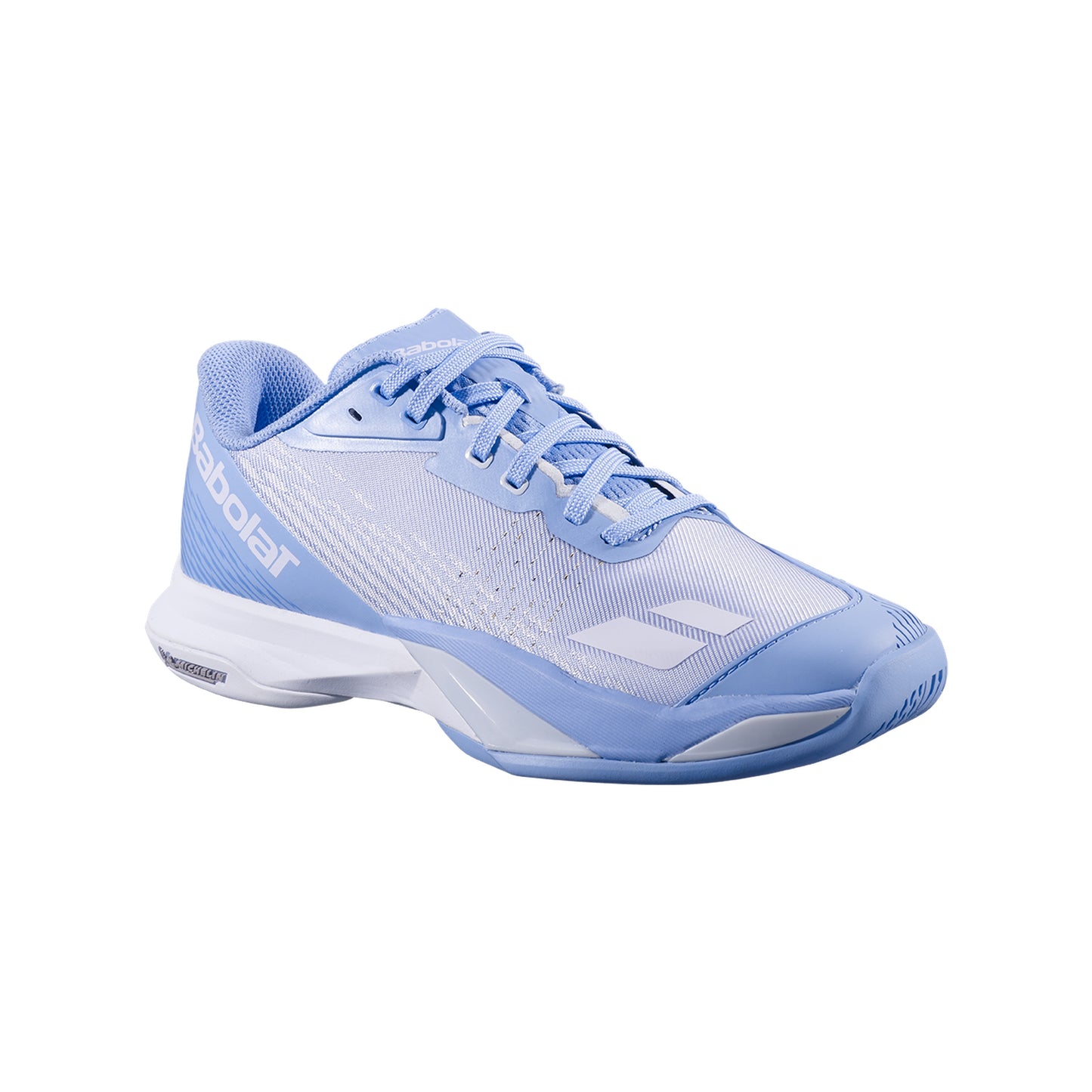 Babolat Jet Mach 4 All Court Padel Shoes, Lavender/White, front three-quarter view