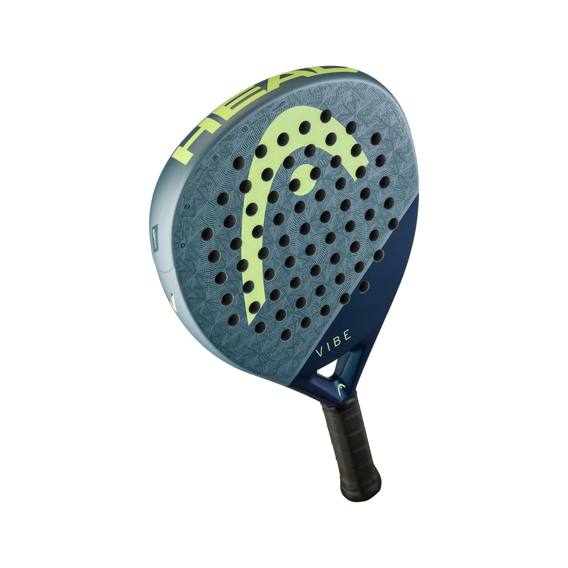 Head Vibe 2026 Padel Racket, three-quarter front view with handle and grip