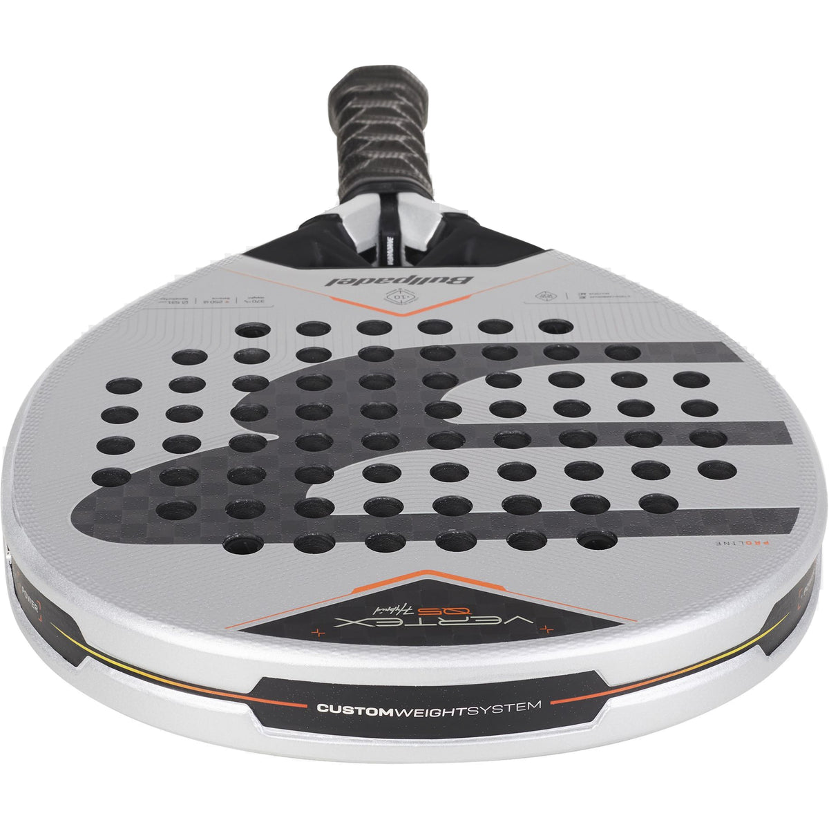 Bullpadel Vertex 05 Hybrid 2027 Padel racket, top-down view of hitting face