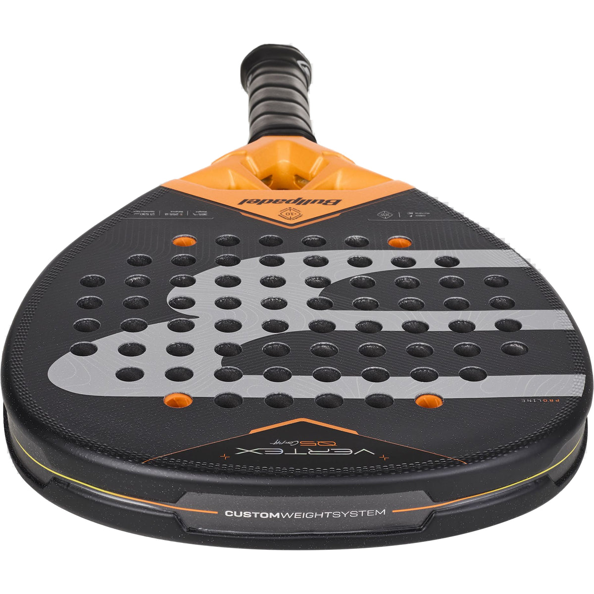 Bullpadel Vertex 05 Comfort 2027 Padel racket, top-down view of hitting face