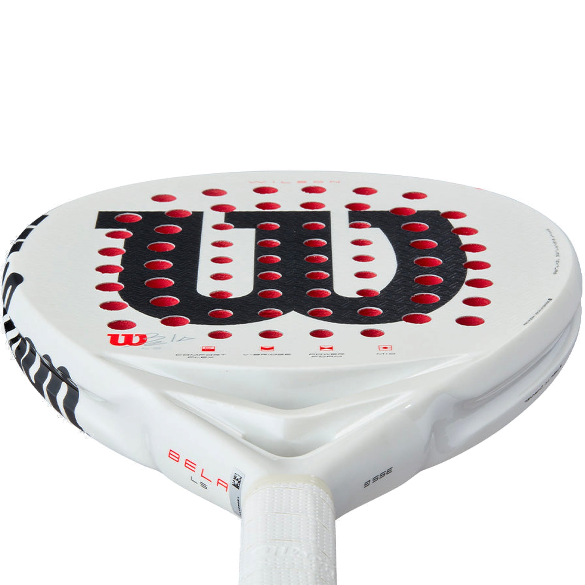 Wilson Bela LS V3 2025 Padel Racket, low-angle head and frame profile detail