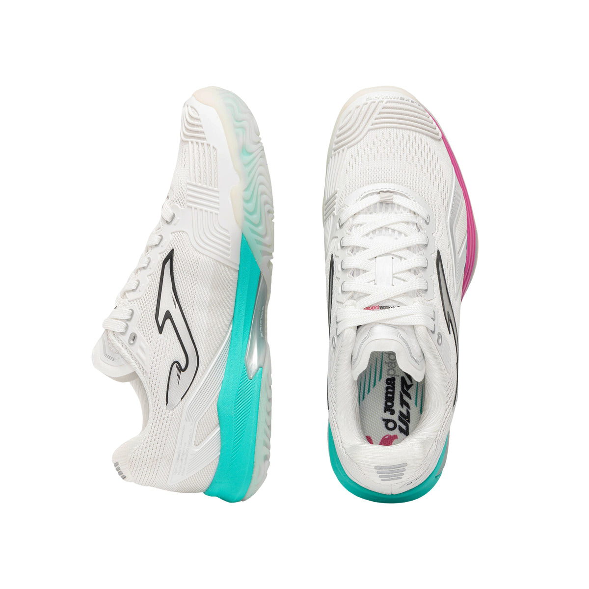Joma Ultra Light Lady 2602 Padel shoes, pair showing top and medial views
