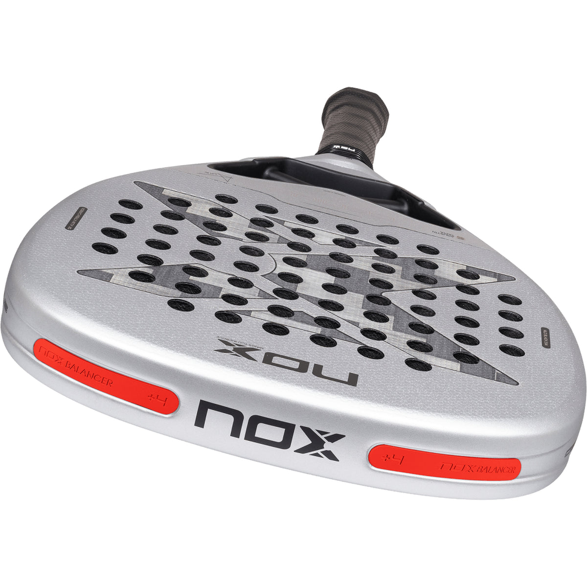 NOX Genius Attack 12K Alum XTREM 2027 Padel racket, top frame detail
