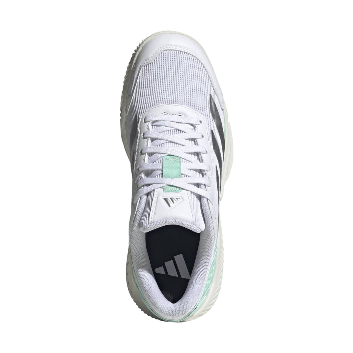 Adidas CourtQuick Padel Shoes Women - White/Silver/Clear Mint - Top