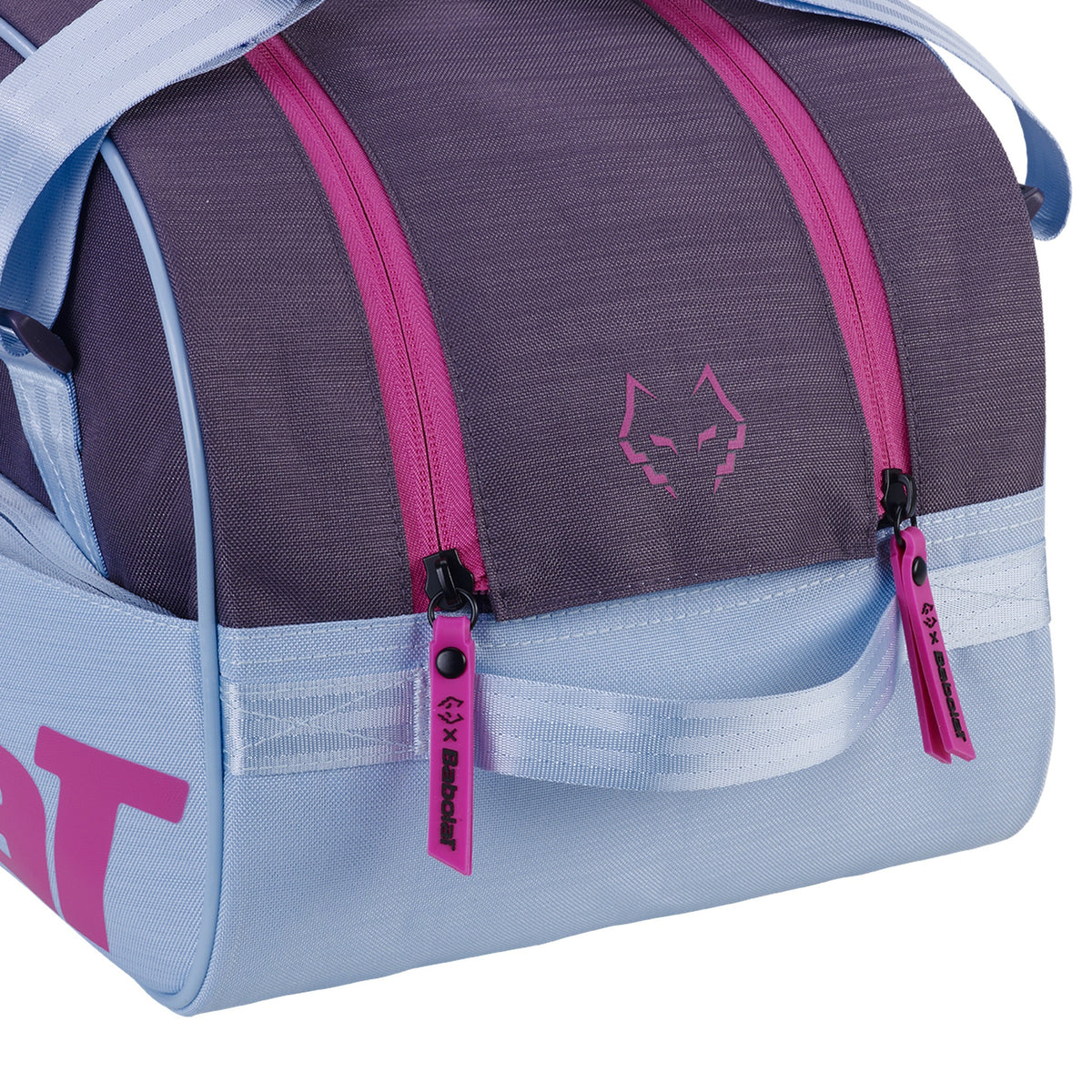 Babolat Court S Juan Lebrón Padel bag, end pocket and pink zip detail