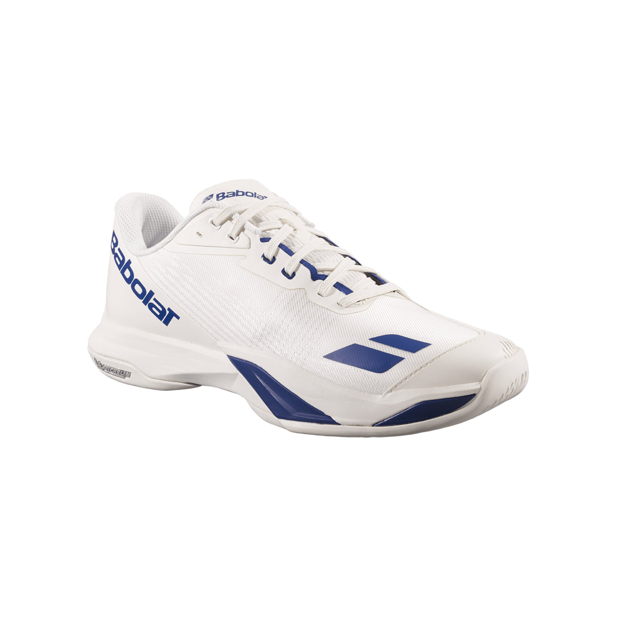 Babolat Jet Mach 4 All Court Shoes Men - Cream/Dark Blue - Three-quarter