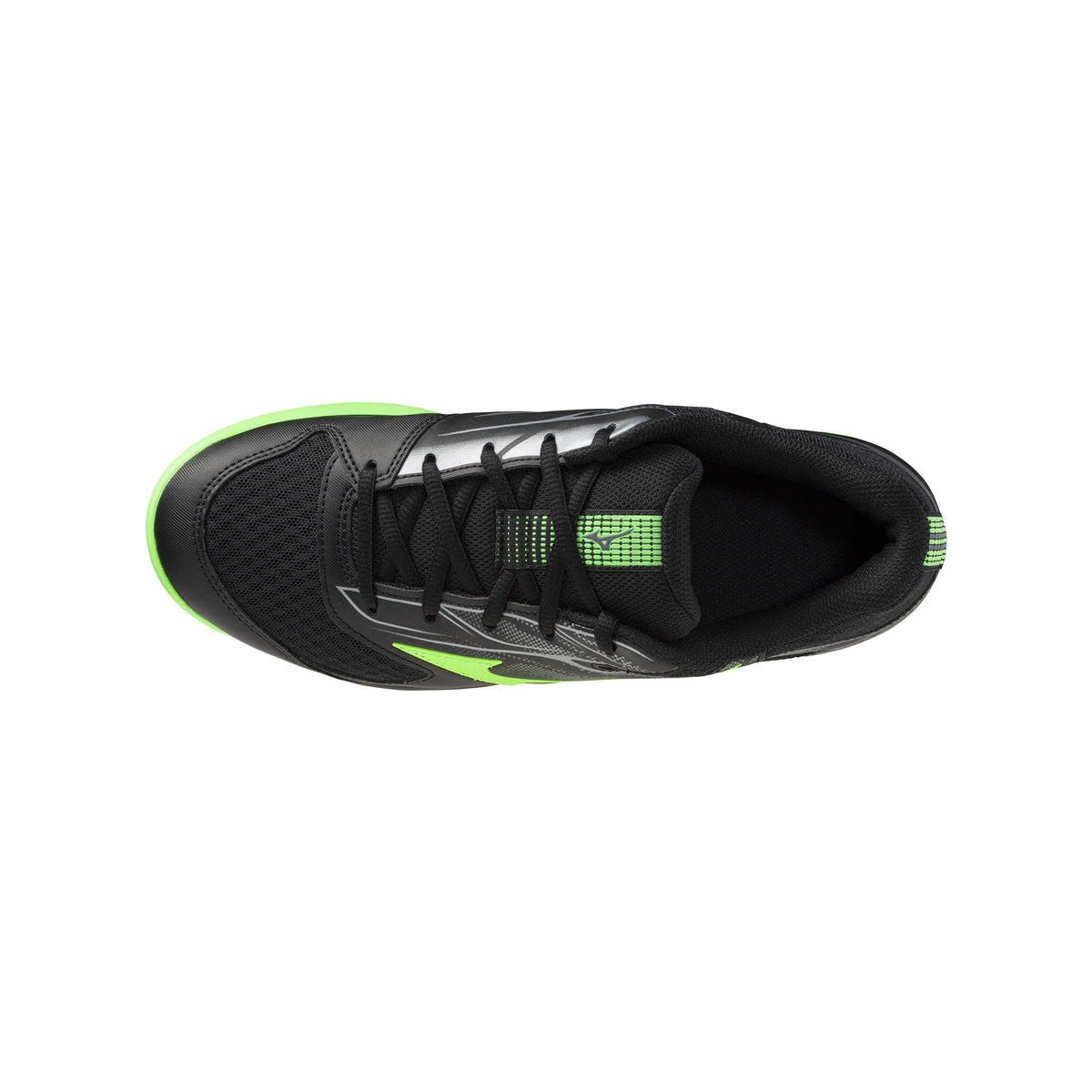 Mizuno Break Shot 5 CC Tennis Shoes - Black/Foliage Green/Glowing Ap - Top