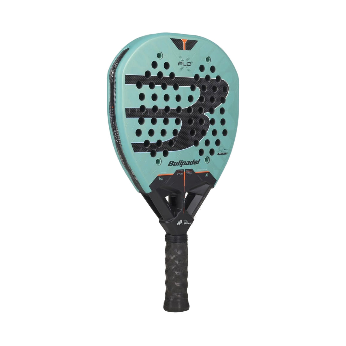 Bullpadel Xplo 02 2027 Padel Racket - Turquoise face three-quarter view