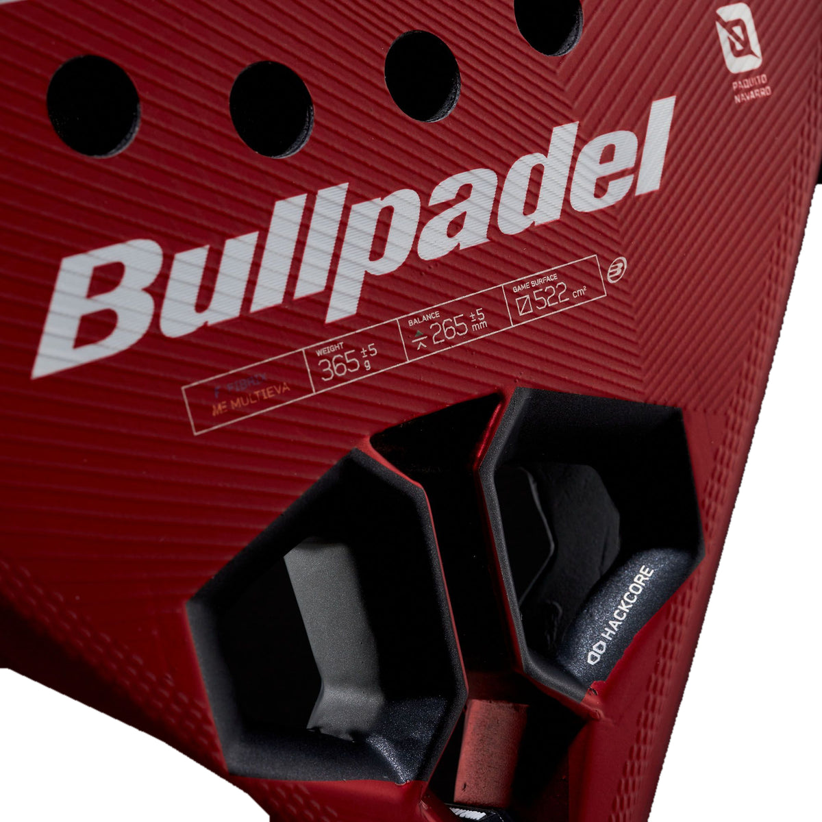 Bullpadel Hack 05 Comfort 2027 Padel Racket, Hack Core⁴ heart bridge detail