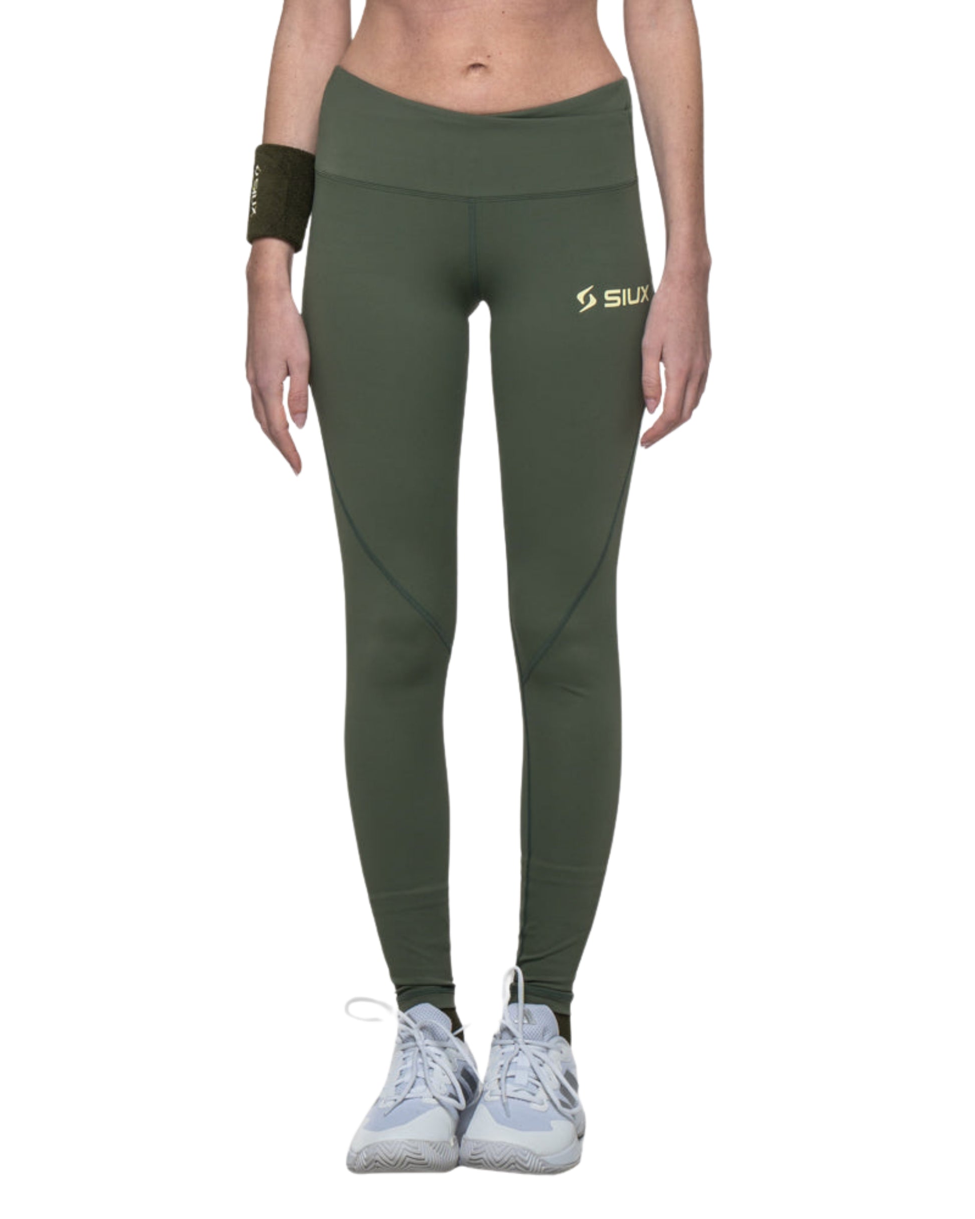 Siux Gareh 26 Women's Green Padel Leggings - Front View