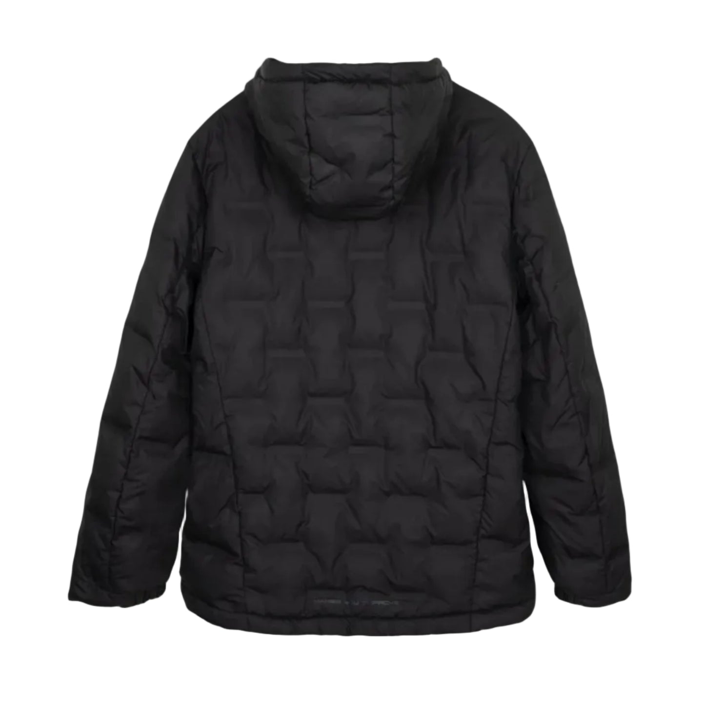 NOX Team Quilted Padel Jacket, product-only back view, plain black polyester