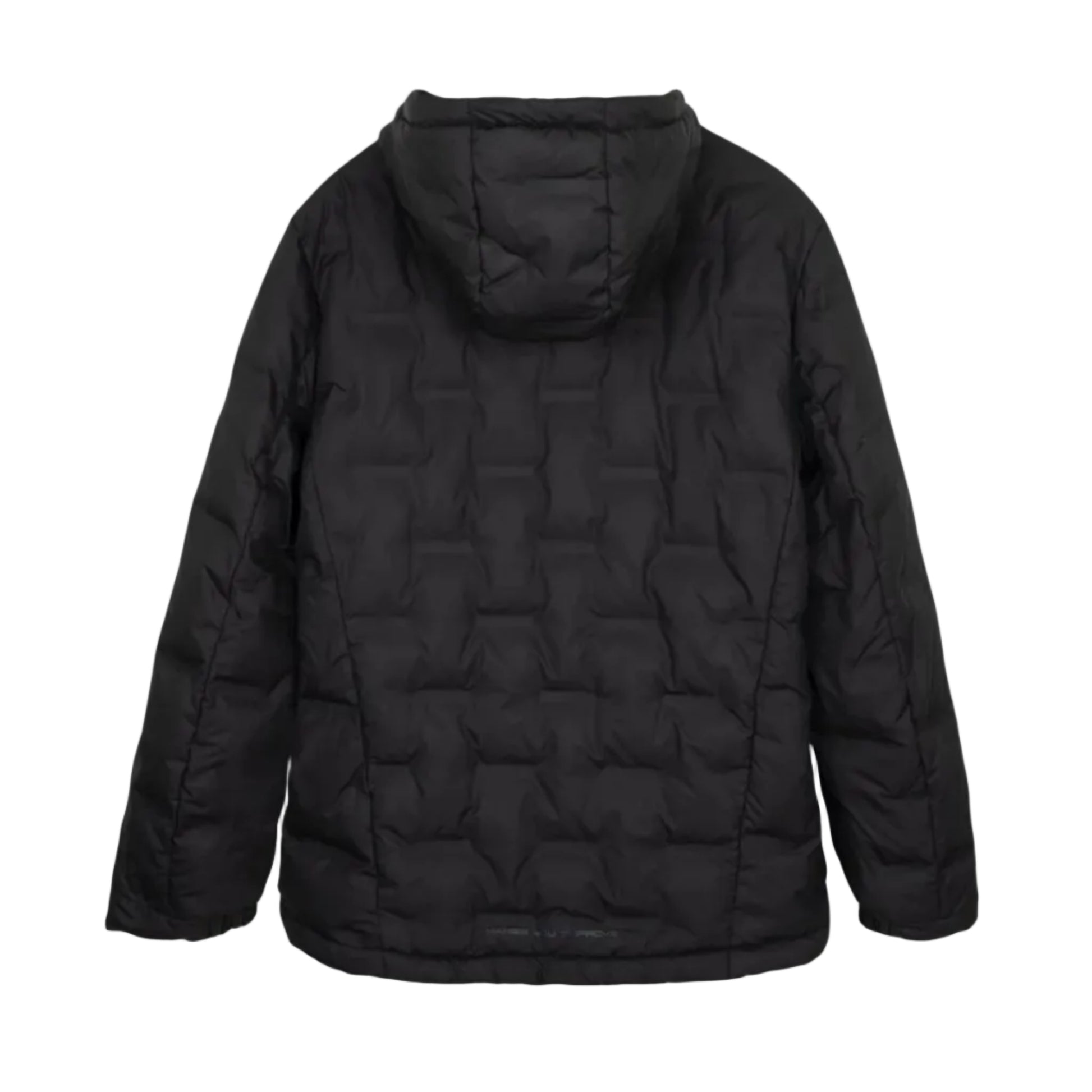 NOX Team Quilted Padel Jacket, product-only back view, plain black polyester