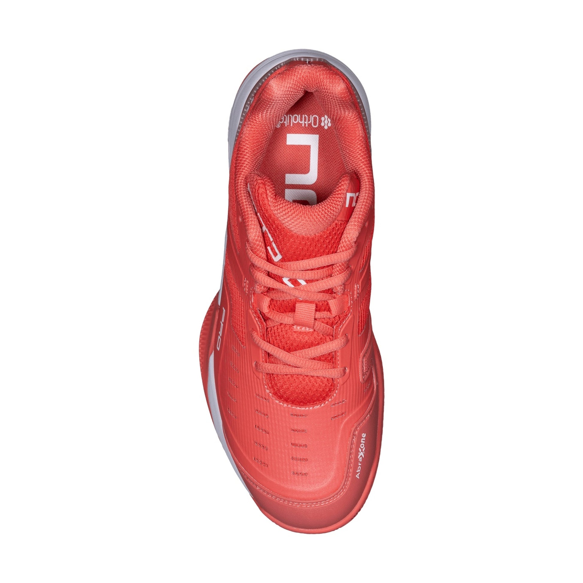 NOX AT10 Pro Padel Shoes Sea Coral/White, top-down mesh upper and lacing
