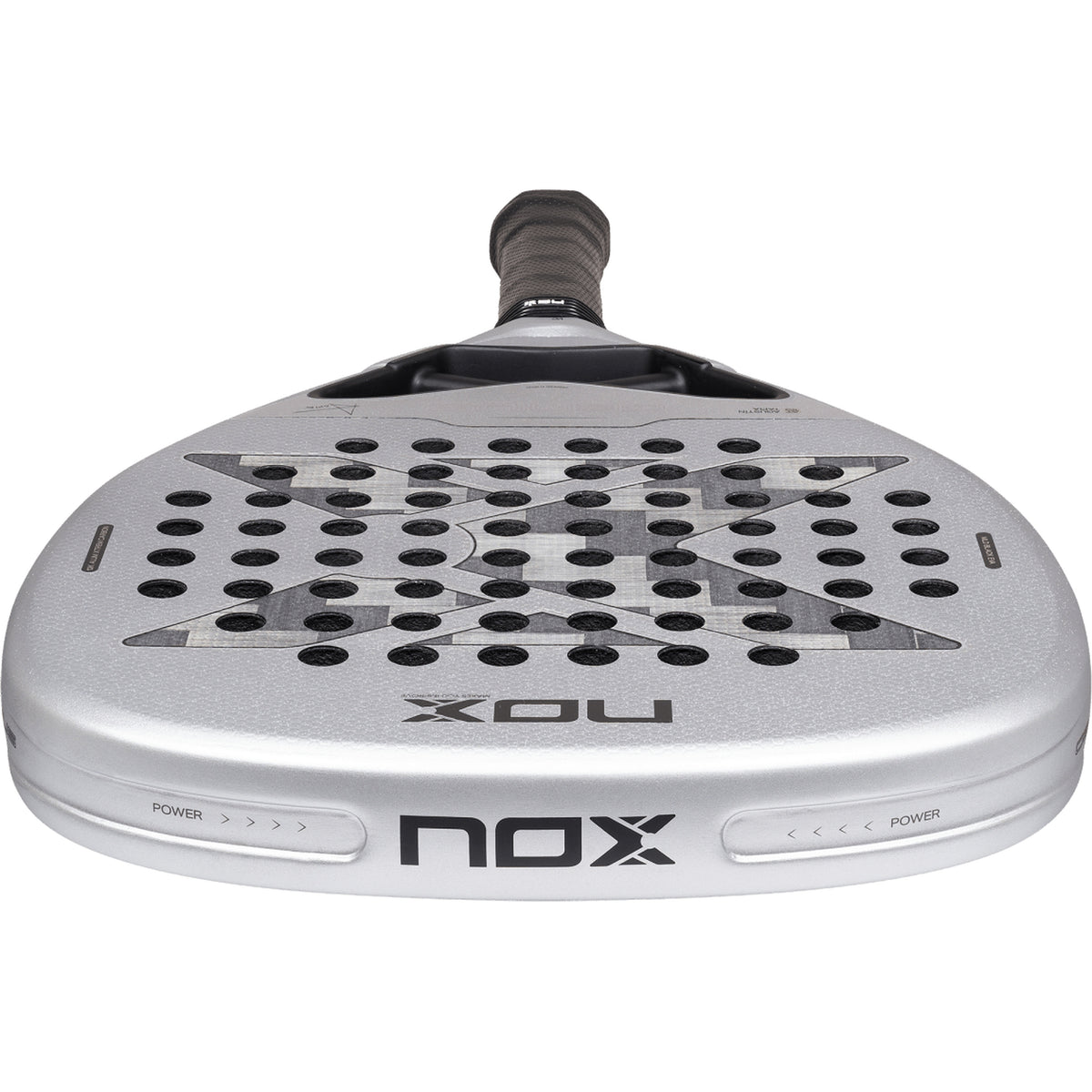 NOX Genius Attack 12K Alum XTREM 2027 Padel racket, diamond head shape detail