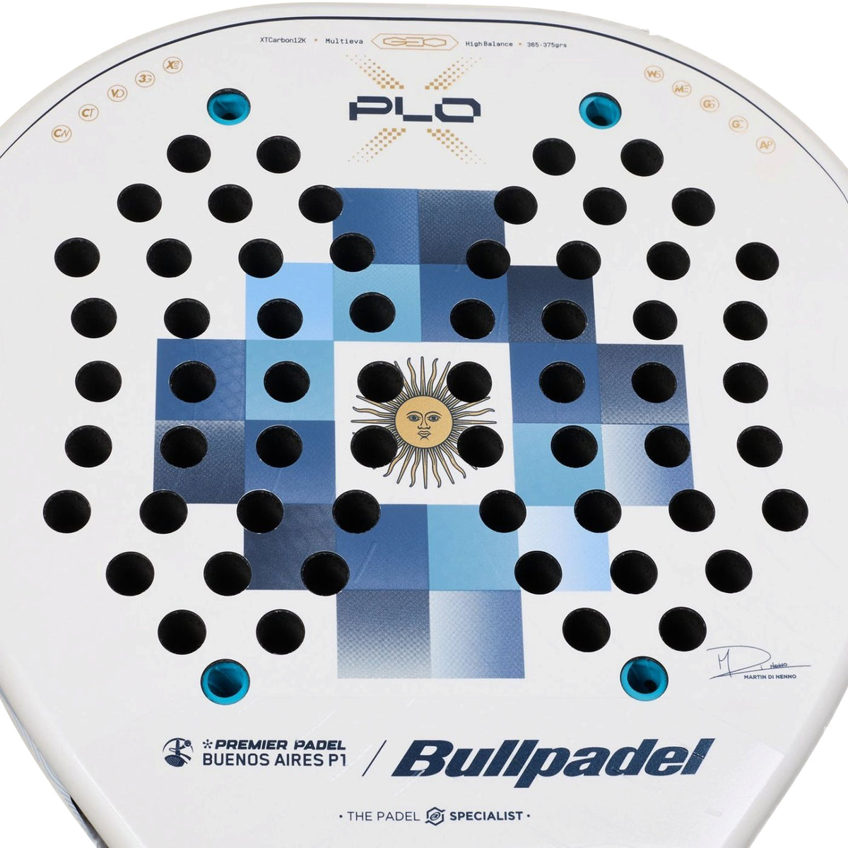 Bullpadel Xplo Argentina LTD 26 Padel Racket - Andean Cross Texture Detail