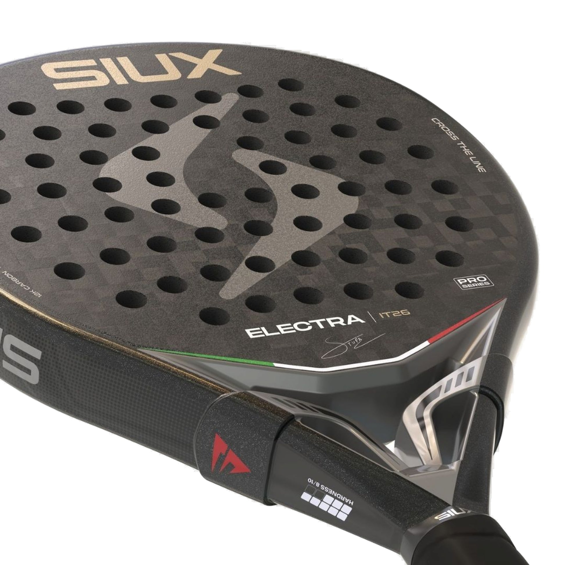 Siux Electra Pro IT26 2026 Padel Racket, upper face and heart detail from above