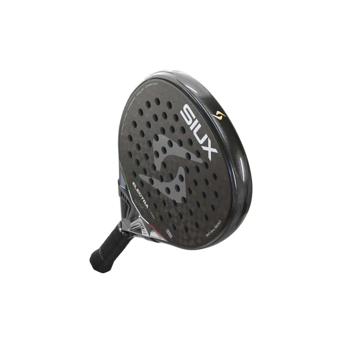 Siux Electra Pro IT26 2026 Padel Racket in black, right-side angled full view