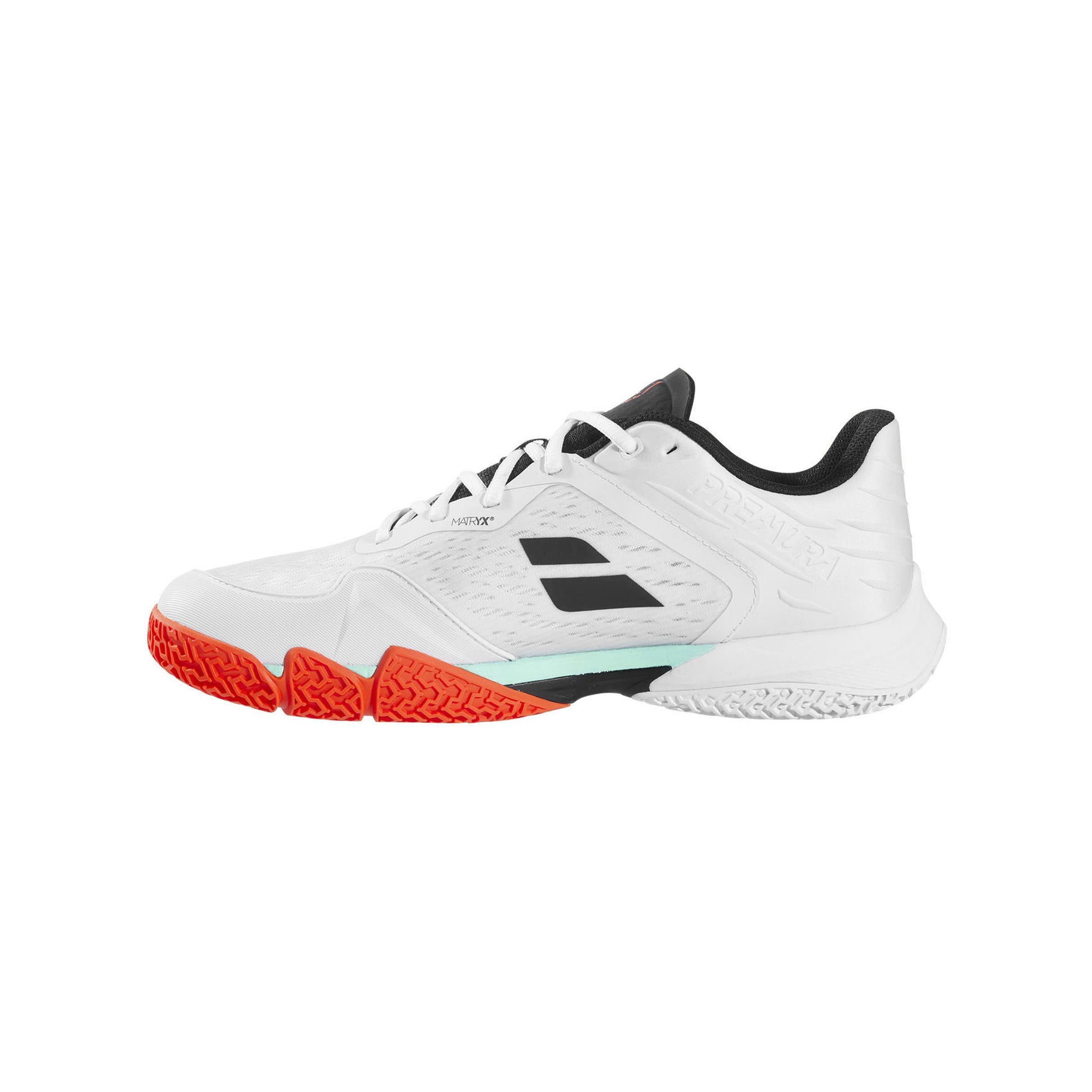 Babolat Jet Premura 3 Men Padel Shoes - White/Orange - Outsole