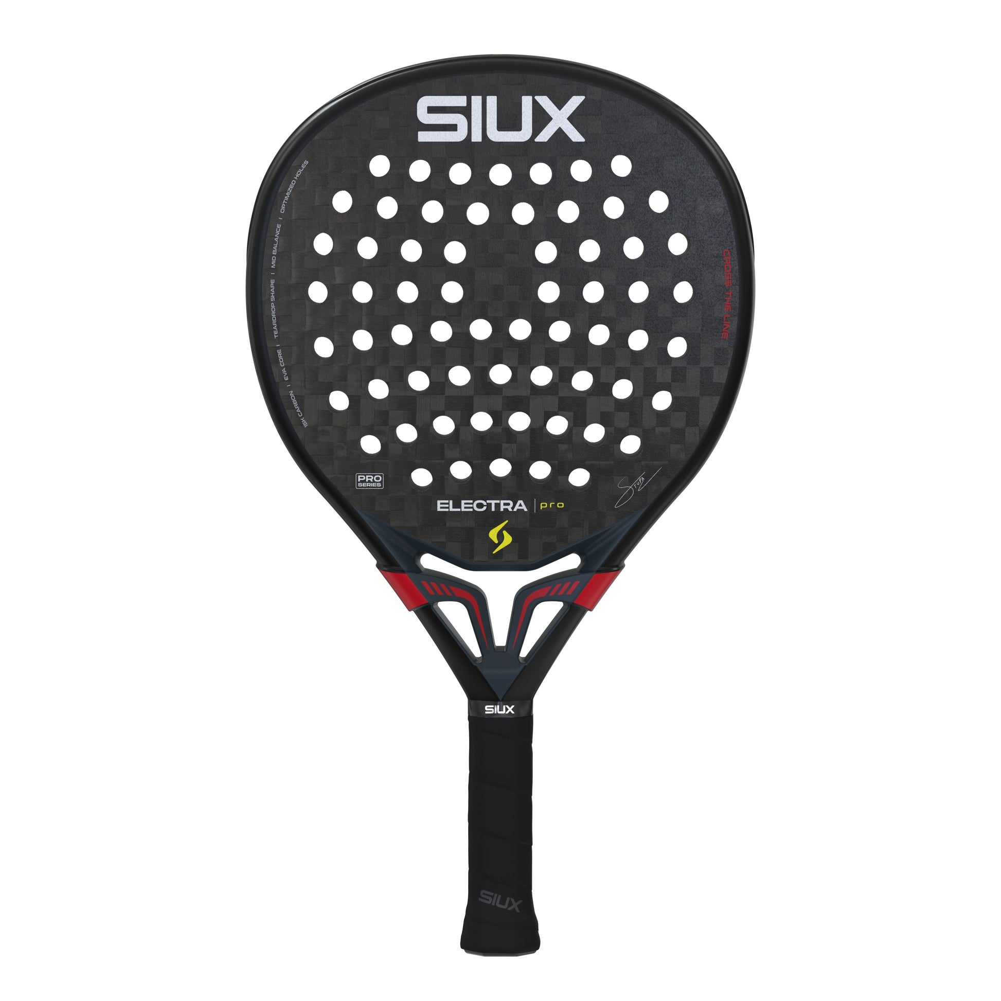 Siux Electra Pro 2026 Padel Racket - Shadow Red - Front
