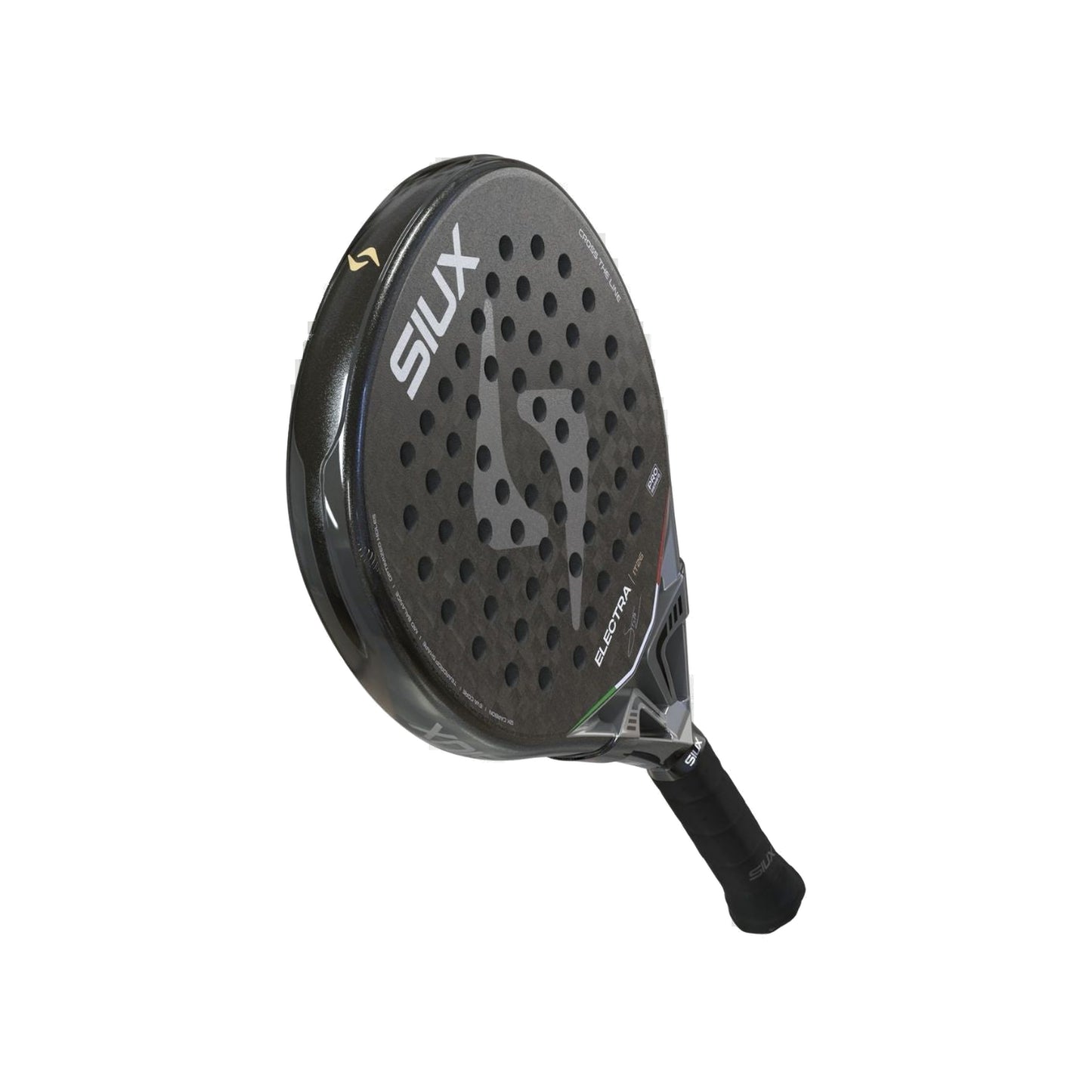Siux Electra Pro IT26 2026 Padel Racket in black, left-side angled full view
