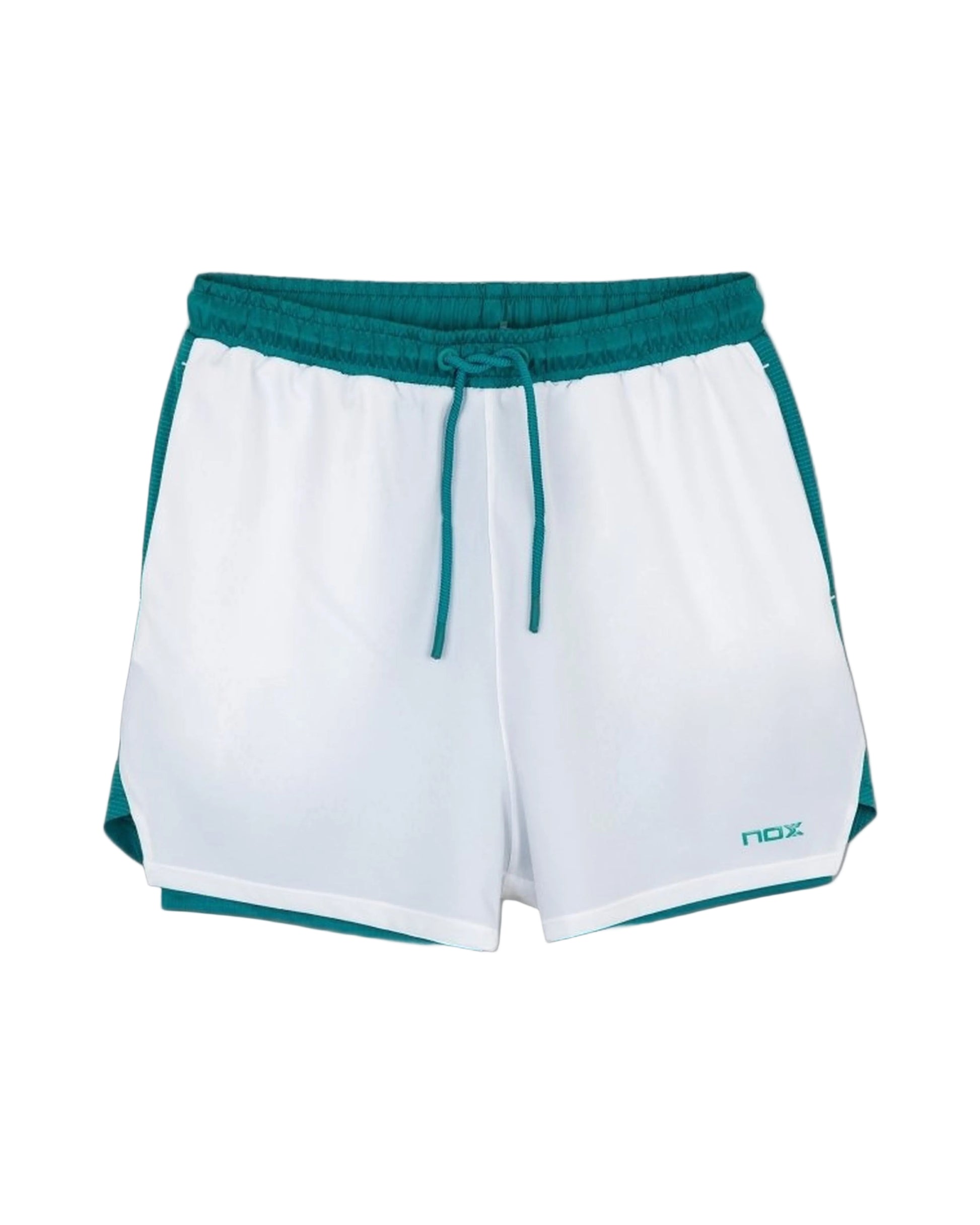 NOX Men's Pro Shorts - White/Ivy Green - front