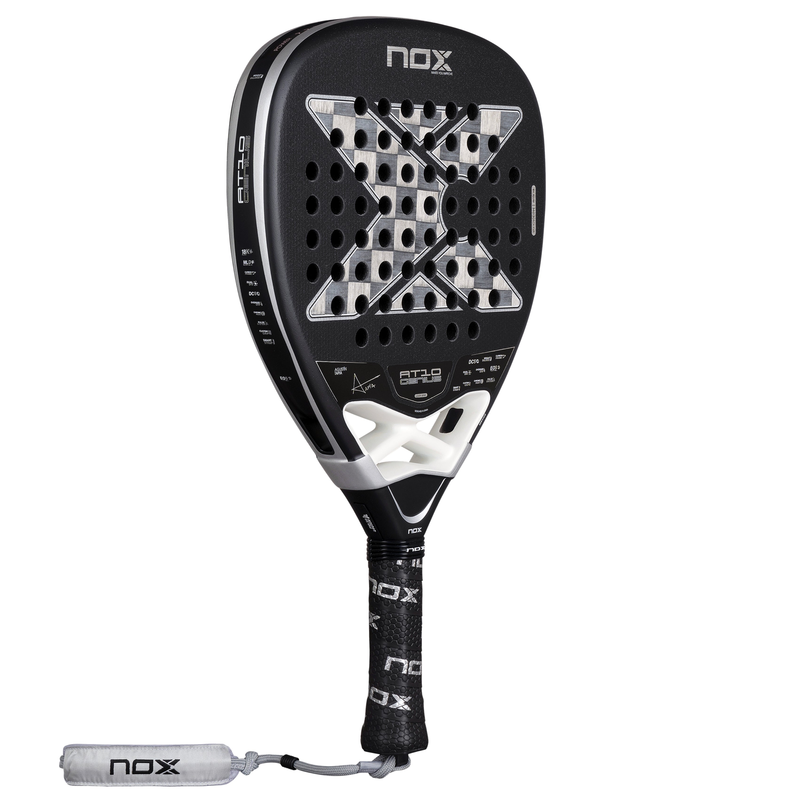 NOX AT10 Luxury Genius Attack 18K Alum by Agustín Tapia – PadelZone