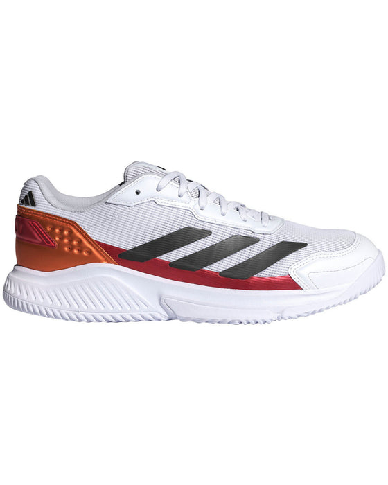 Adidas Courtquick Padel Shoes - White/Lucid Orange