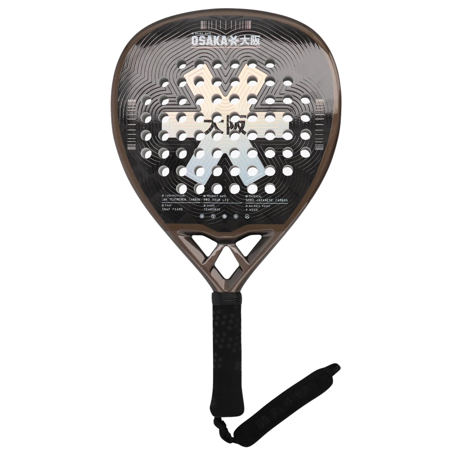 Osaka Pro Tour Power LTD Padel Racket - Holo - Cover