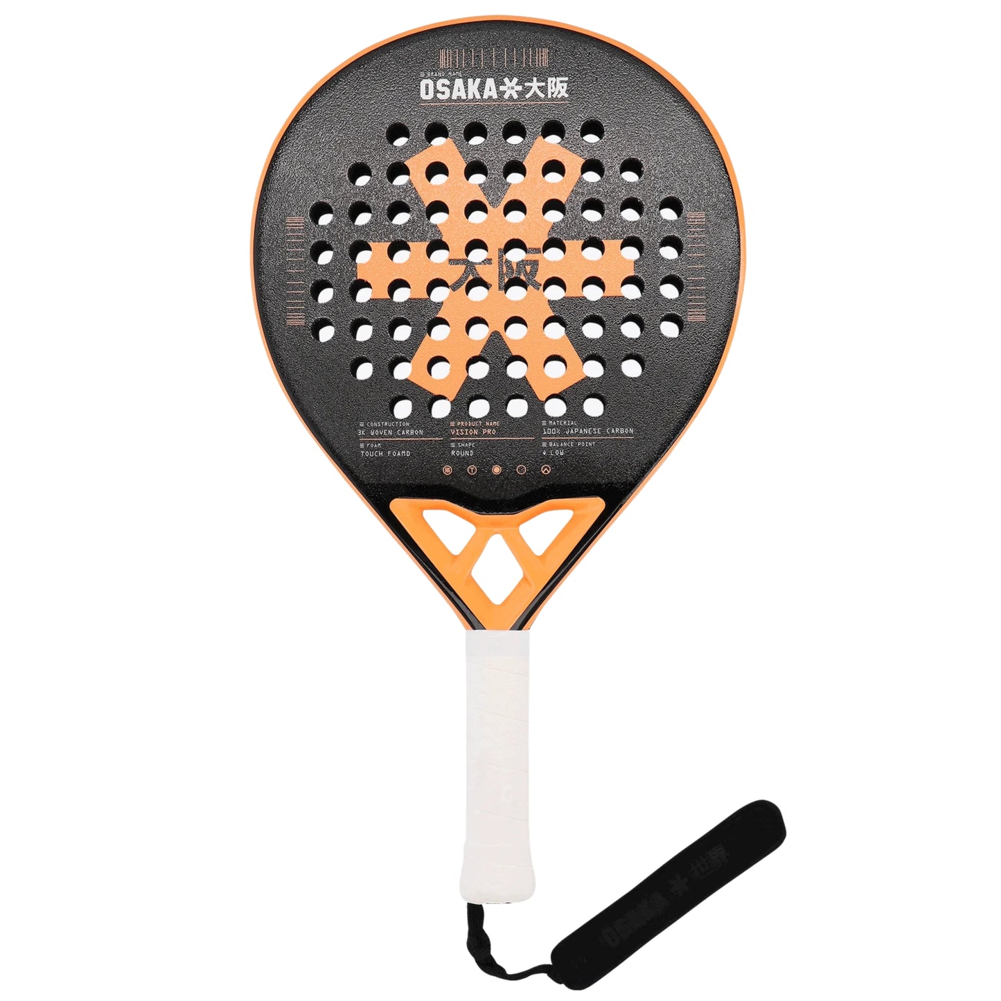 Osaka Vision Pro Control Padel Racket - Orange - Cover