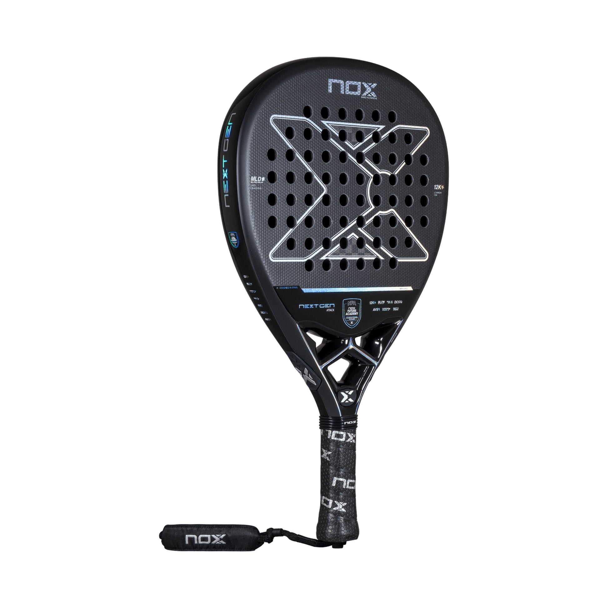 NOX NextGen Pro Attack 12K NFA Series 2026 Padel Racket - Three-Quarter View