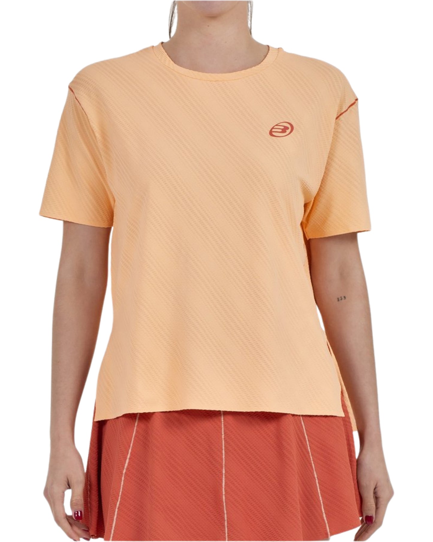 Bullpadel Almoin T-Shirt - Peach - Straight Front View