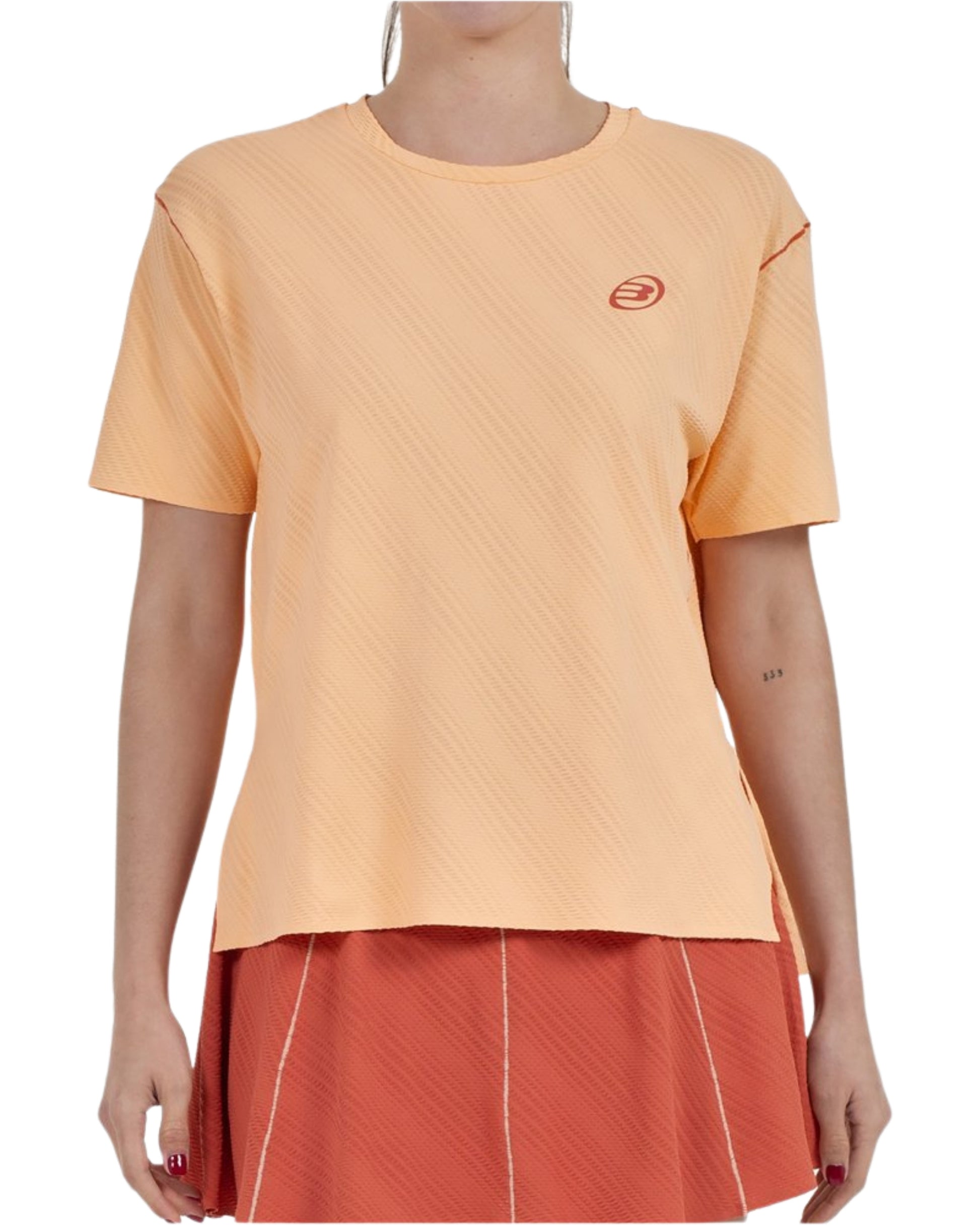 Bullpadel Almoin T-Shirt - Peach - Straight Front View