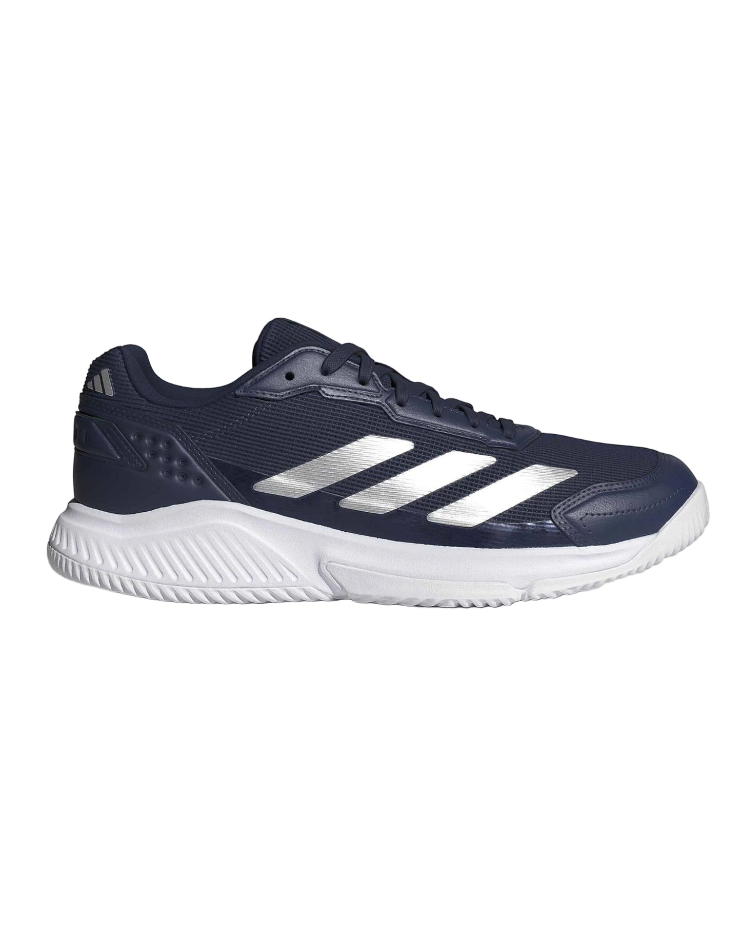 Adidas CourtQuick Padel Shoes Men - Dark Blue/Silver Metallic - Side