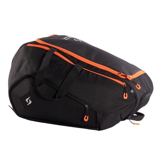 Siux Tour padel bag, top view with carry handle, black