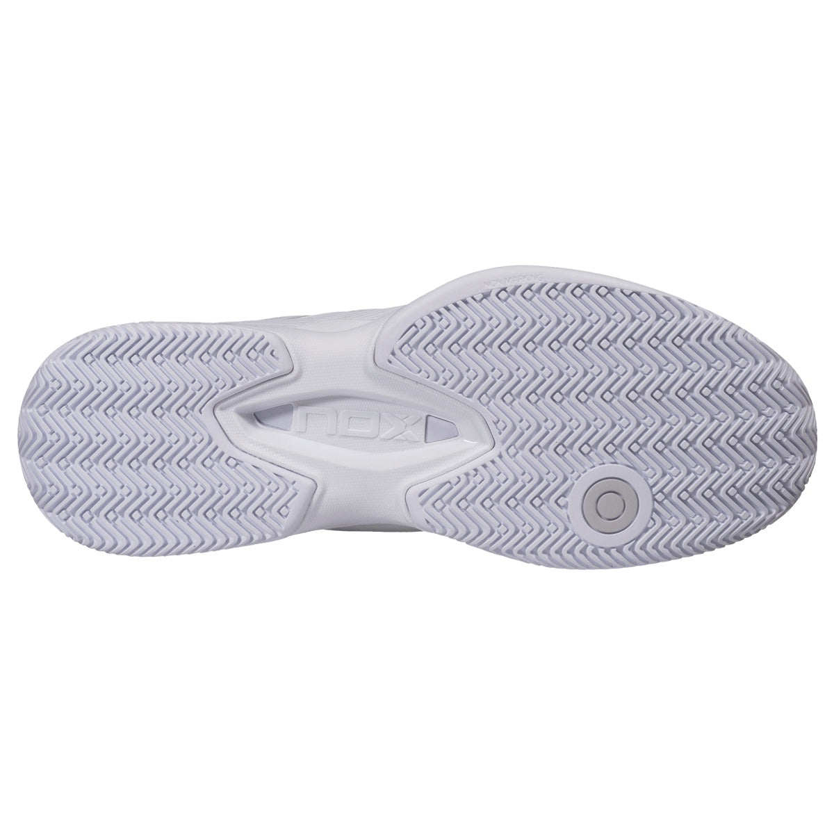 NOX AT10 Pro White/Grey Padel Shoes - Heel