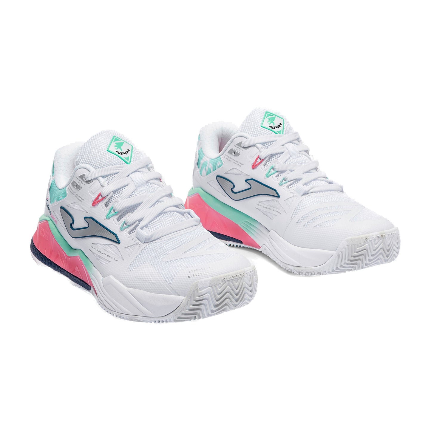 Joma Spin Lady 2602 Padel Shoes - White - Front