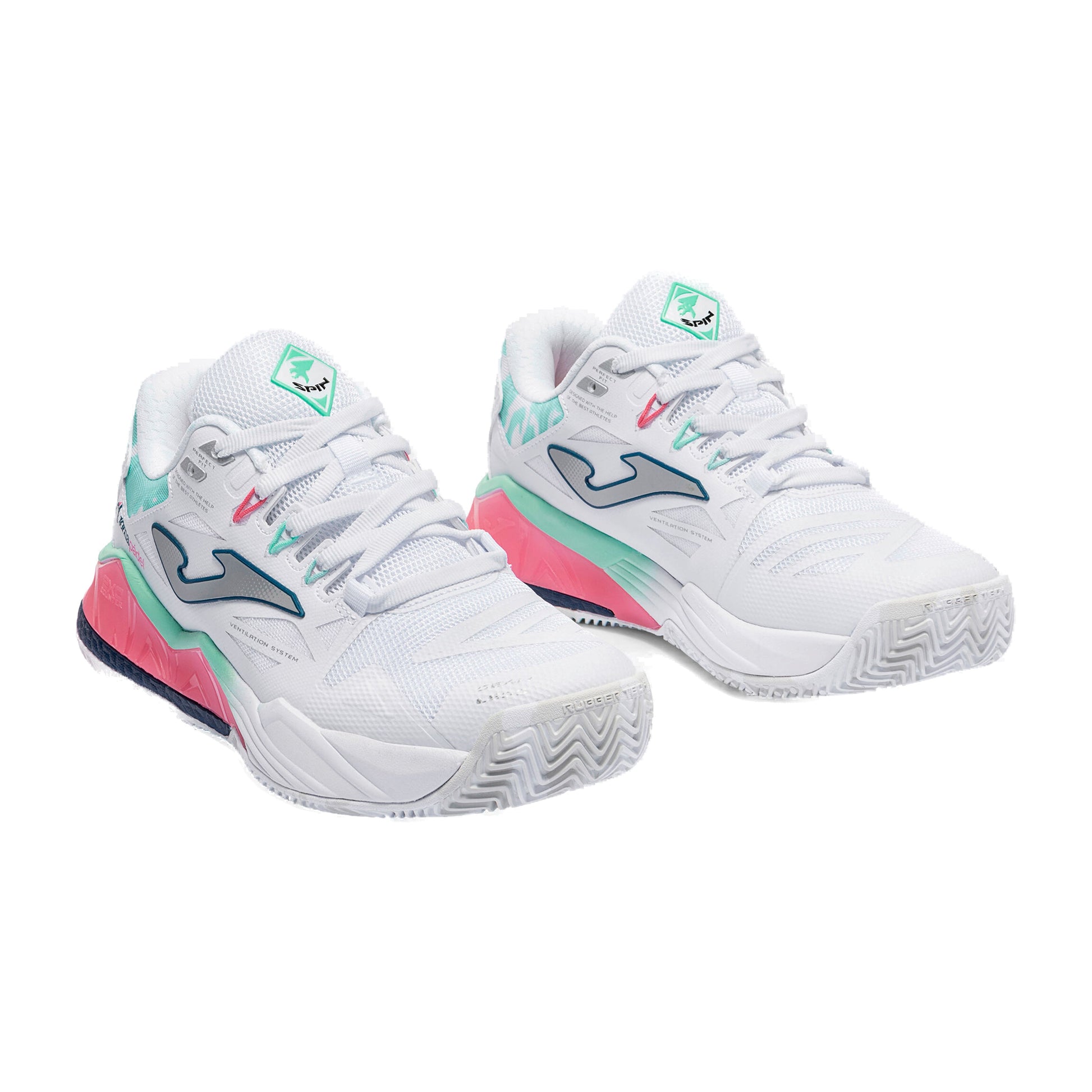 Joma Spin Lady 2602 Padel Shoes - White - Front