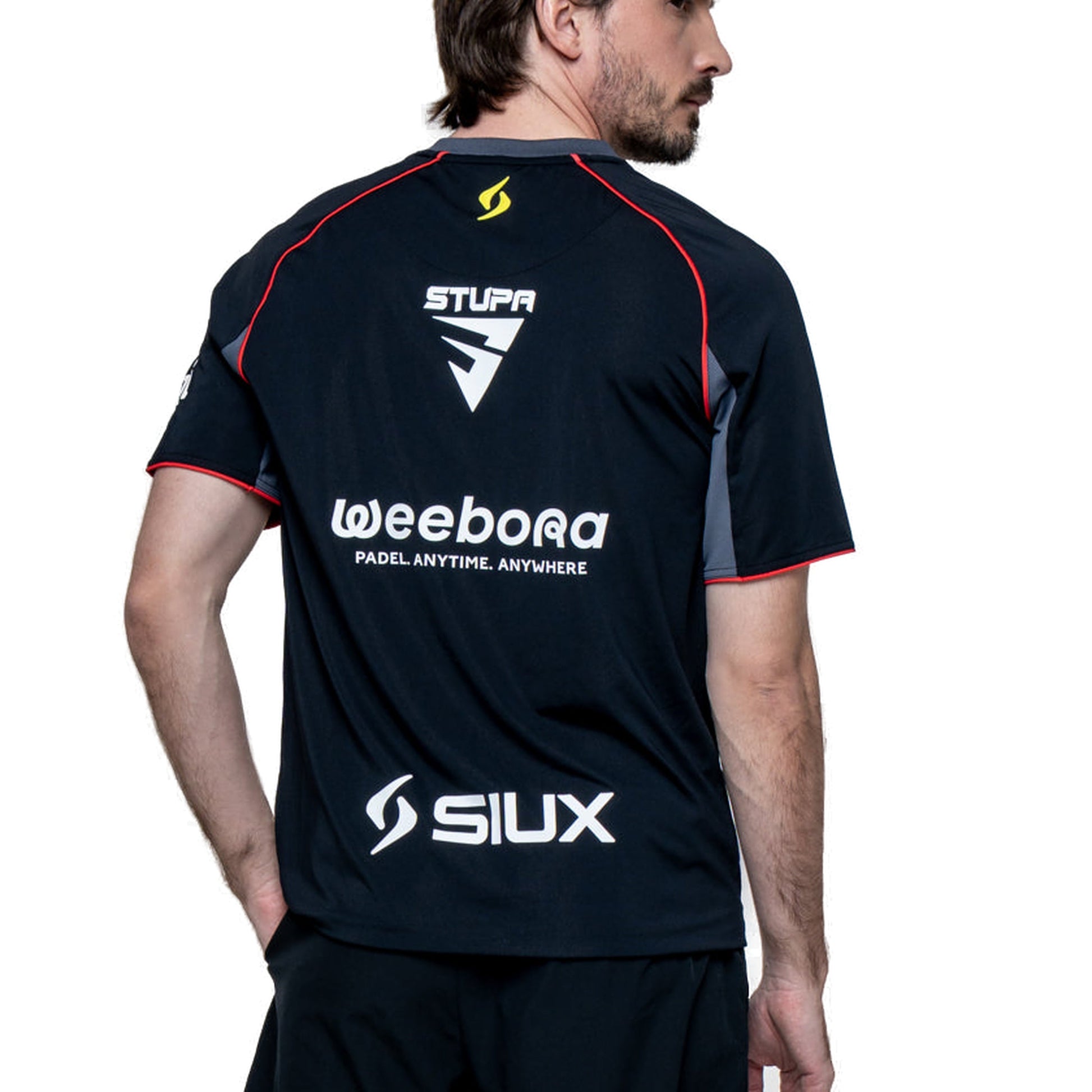 Siux Electra x Stupa 26 Men's Padel T-Shirt - Back Full View