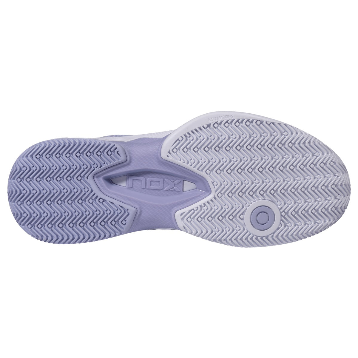 NOX AT10 Pro - Purple/White Padel Shoes - Heel