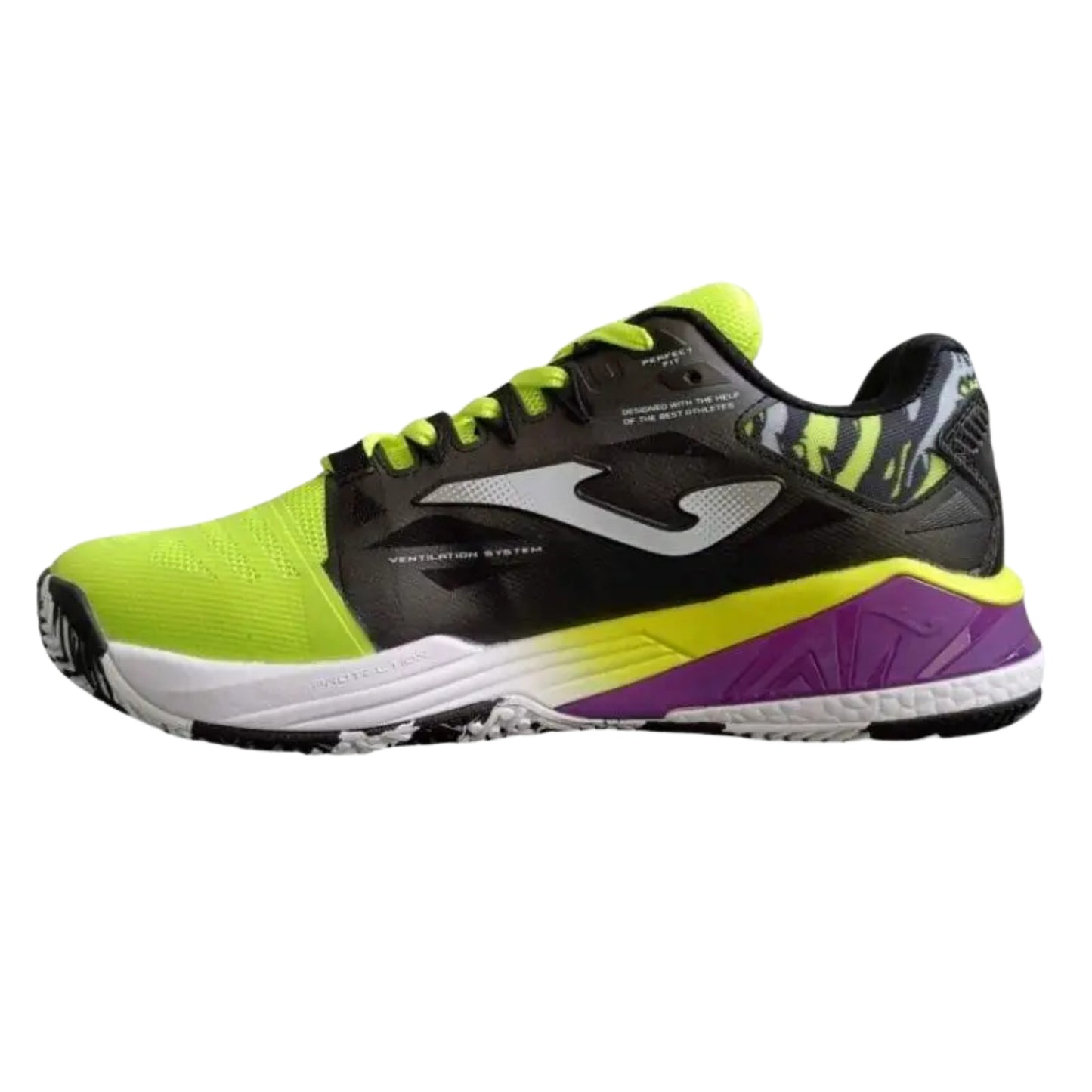 Joma Spin Men 2509 Padel Shoes - Black/Yellow - Inside